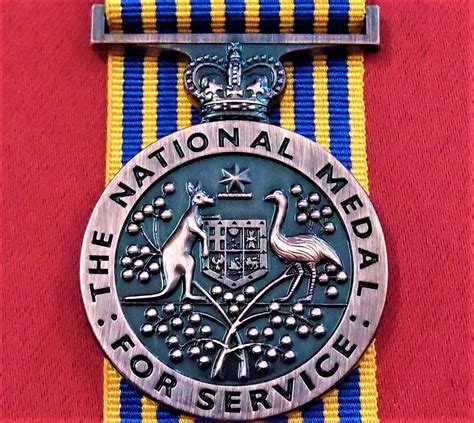 AUSTRALIA ARMY NAVY AIR FORCE EMERGENCY LONG SERVICE NATIONAL MEDAL ...