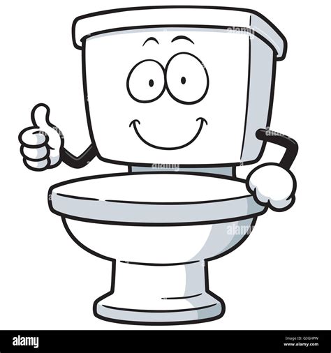 Vector Illustration of Cartoon toilet Stock Vector Image & Art - Alamy