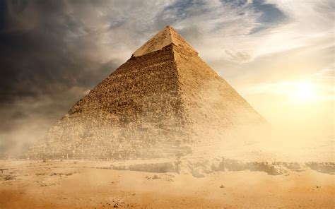 Download wallpapers Great Pyramid, 4k, desert, dust, Africa, Giza, Egypt for desktop with ...