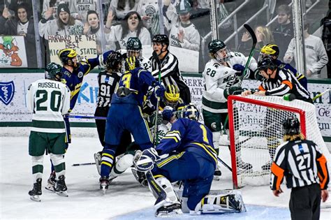 Tempers Flare, Fights Break Out In Michigan State-UM Hockey Match ...