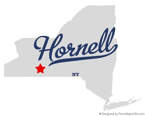 Map of Hornell, NY, New York