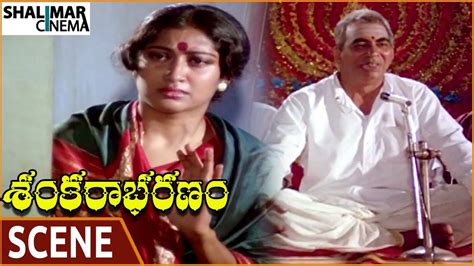 Sankarabharanam Movie || Somayajulu Emotional Speech About Bhargavi ...