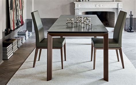 OMNIA rectangular drop-leaf table - Calligaris CS/4058-LV 180 | Ceramic dining table, Dining ...