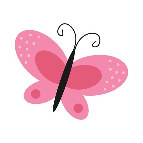 Vector cute pink butterfly. Insect clipart. 20168791 Vector Art at Vecteezy