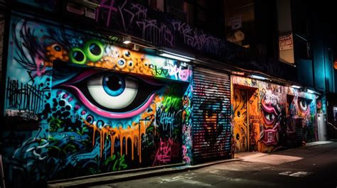 Graffiti With Eyes On An Alley Background, Australian Street Art Graffiti, Hd Photography Photo ...