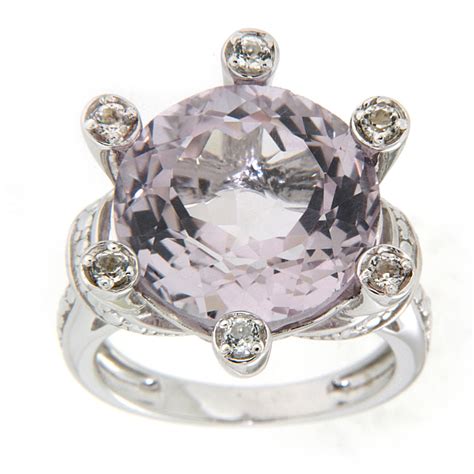 GGL Sterling Silver Rose De France Amethyst Ring - Rite Concept International