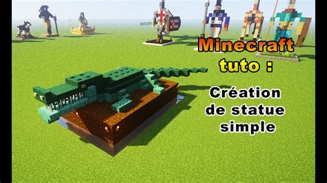 Minecraft Tuto - statue simple du Crocodile. - YouTube