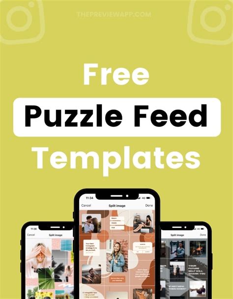 Templates Canva Templates Instagram Puzzle Feed Template for Canva ...