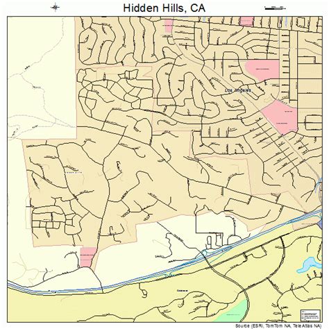 Hidden Hills California Street Map 0633518