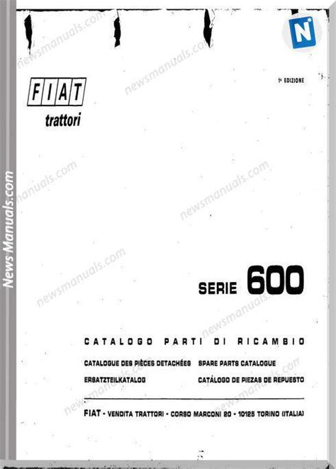 Fiat Series 600 1 Parts Catalog French Language