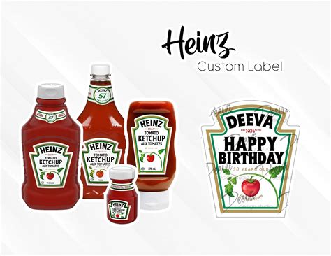 Heinz Ketchup Custom Sticker Label - Etsy