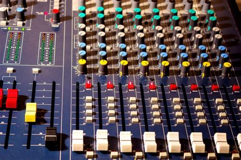 Sound mixing console stock photo. Image of panel, fitter - 36241140