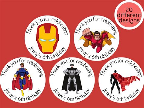 Custom Superhero Birthday Party Favors Personalized Birthday - Etsy