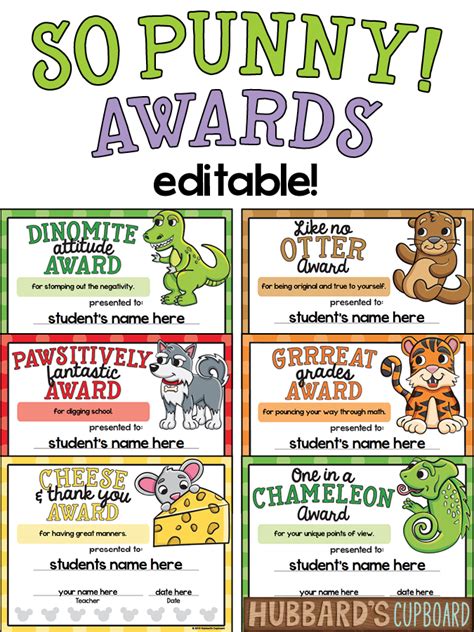 End of Year Award Certificates Editable Template Student Classroom ...