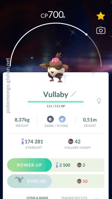 Shiny Vullaby - Pokemon Go