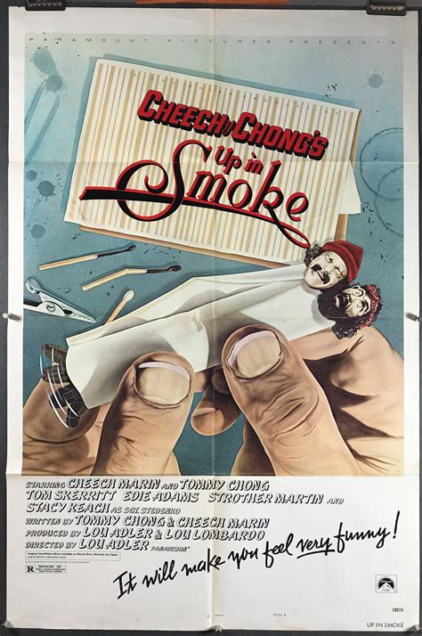 UP IN SMOKE, Original Vintage Cheech and Chong Movie Poster - Original ...