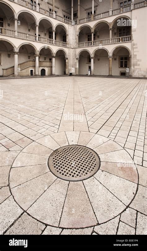 Arcaded galleries and courtyard Krakow Poland Stock Photo - Alamy