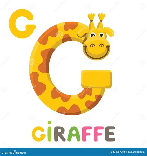 G is for Giraffe. Letter G. Giraffe, Cute Illustration. Animal Alphabet ...