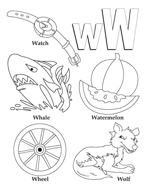 Letter W Coloring Pages at GetColorings.com | Free printable colorings pages to print and color