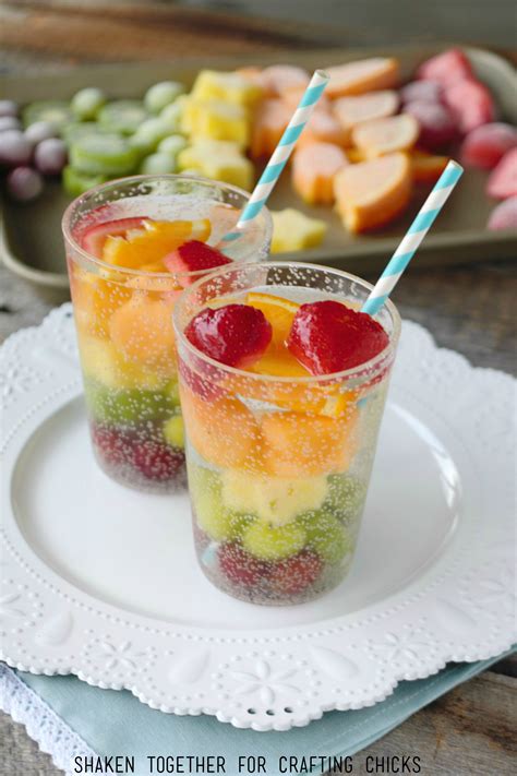 Refreshing Rainbow Fruit Water with Frozen Fruit