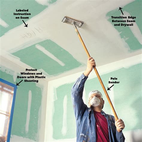 Sanding Drywall Mud On Ceiling | Shelly Lighting