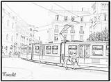 Tramway Coloring Pages sketch template