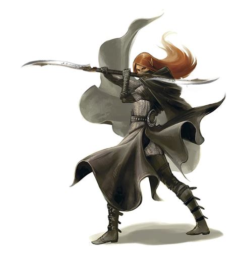 Elf with a double bladed scimitar | Character art, Fantasy character design, Dungeons and ...