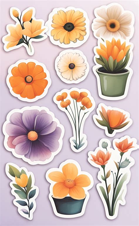 Flower Stickers Free Stock Photo - Public Domain Pictures