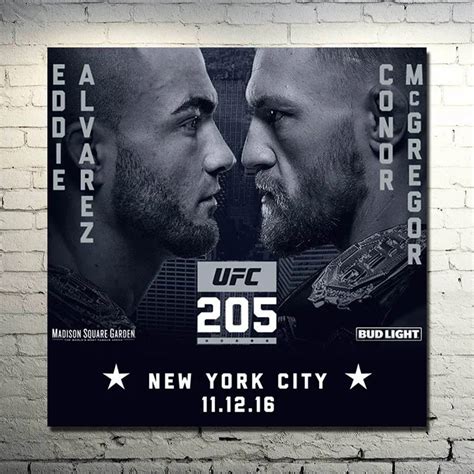 UFC 205 Eddie Alvarez vs Conor McGregor MMA Silk Poster 13x13 inches ...