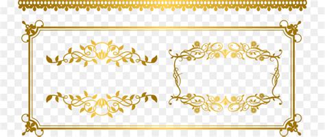 Gold Border Frame Transparent PNG Clip Art Image png download - 5814* ...