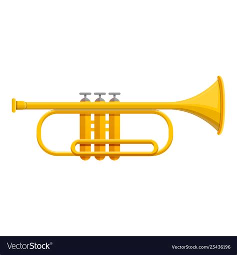 Classic trumpet icon cartoon style Royalty Free Vector Image