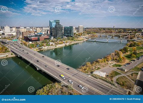 Urban Heartbeat: Downtown Saskatoon, Saskatchewan Skyline Stock Photo - Image of building ...