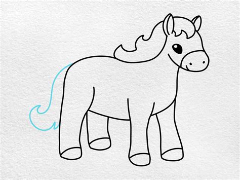 Easy Cute Horse Drawing - HelloArtsy