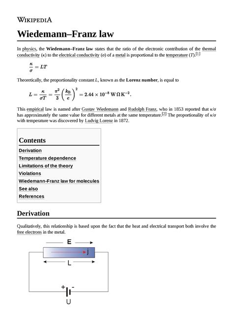 Wiedemann–Franz law - abcd - Wiedemann–Franz law In physics, the ...