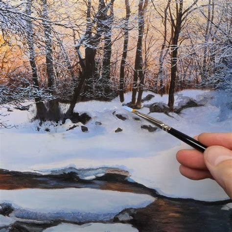 Painting snow [Video] | Landscape painting tutorial, Nature art ...