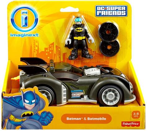 Fisher Price DC Super Friends Imaginext Batman Batmobile 3 Figure Set DC Super Friends - ToyWiz