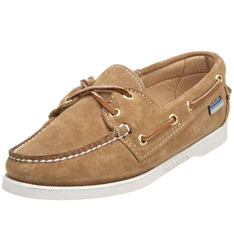 Sebago Docksides Boat Shoe in Beige (sand suede) | Lyst