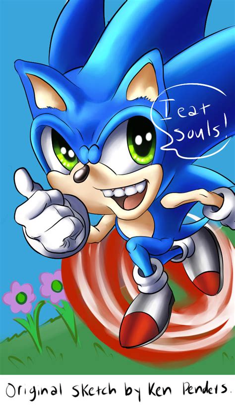 Ken Penders Sonic Sketch Colored by Me by LamentedMusings on DeviantArt