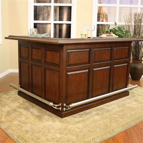 American Heritage Billiards Catania 84-in x 44.25-in Maple L-Shaped Standard Bar at Lowes.com