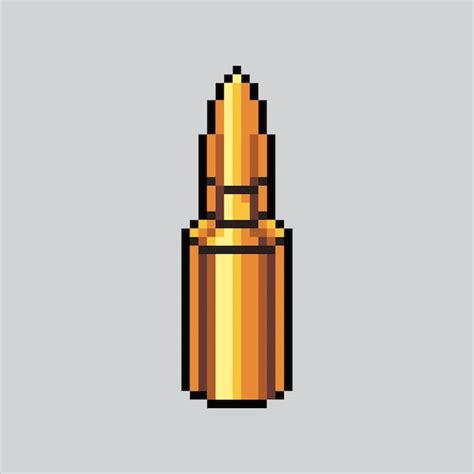 Premium Vector | Pixel art bullet pixelated bullet bullet pistol weapon ...