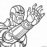 Thanos With Infinity Gauntlet Coloring Page 6801 5415 sketch template