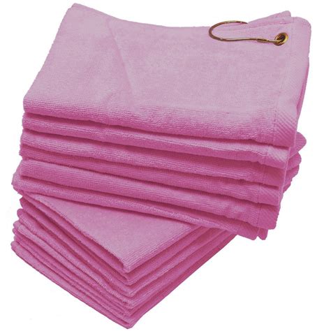 Wholesale Pink Golf Towels | 11 X 18 Inches W/Grommet & Hook