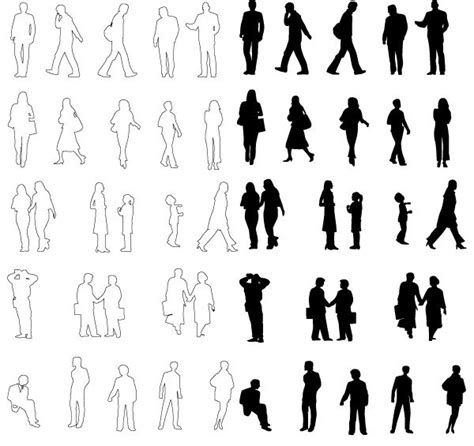 People Silhouettes Vector Free Pack in 2023 | Silhouette architecture ...