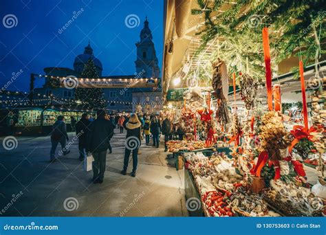 Salzburg Christmas Christkindl Advent Market Seen Trough a Chris Editorial Stock Photo - Image ...