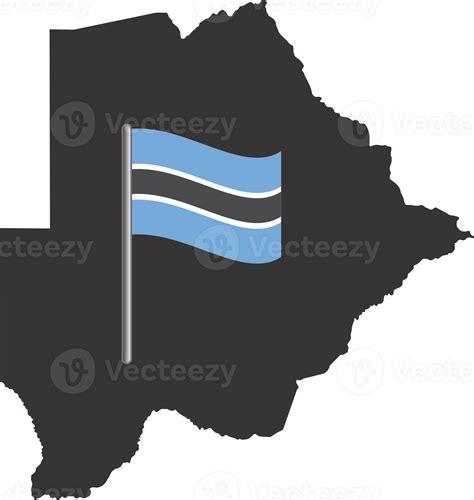 Botswana flag pin map location 23529907 PNG