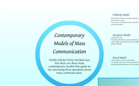 Contemporary Models of Mass Communication by Kelsey Harrison on Prezi