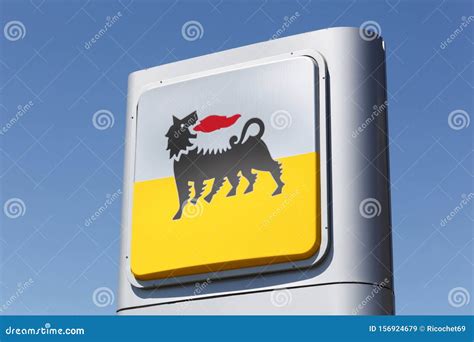 ENI logo on a panel editorial stock image. Image of label - 156924679