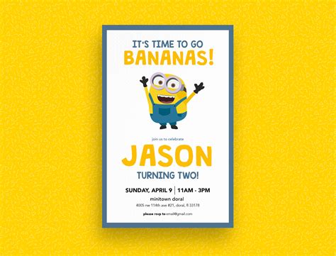 Minion Party Invitation - 6+ Examples, How to Create, Tips