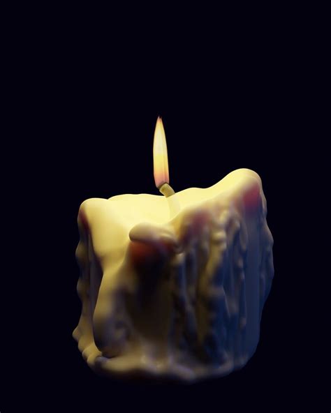 ArtStation - Melted candle