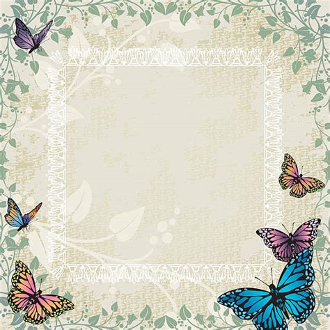 Background Of A Butterfly Border Frame Stock Photos, Pictures & Royalty ...